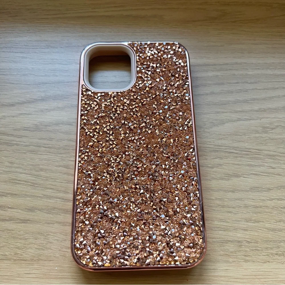 2 iPhone 11 Pro Cases Bundle Rose Gold Rhinestone Bling Marble Sparkly